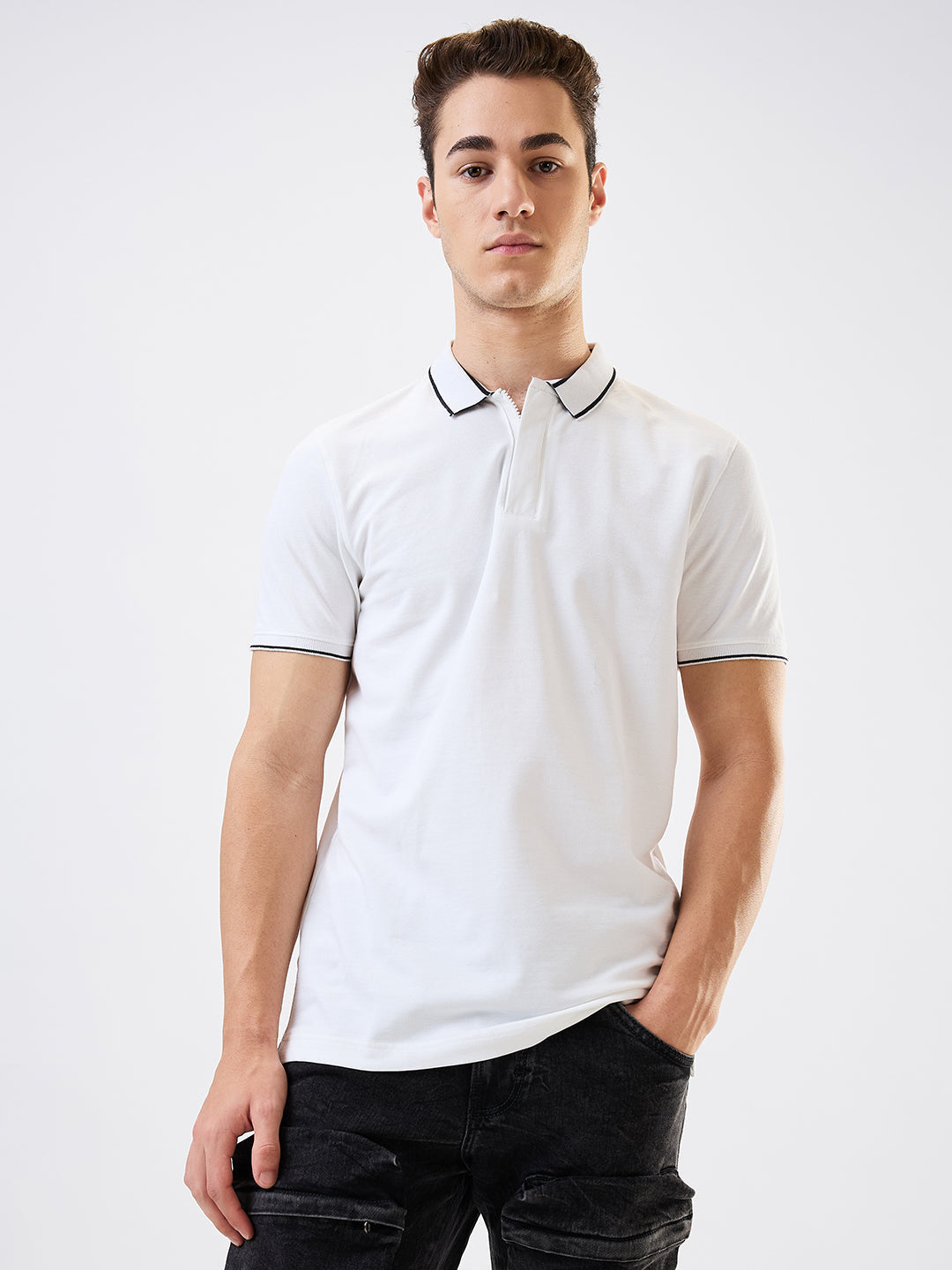 Spykar Mens T-Shirt H/S Mktfp1Be194 White