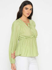 Madame Ladies Western Top H/S M5S18728 388 Apple Green