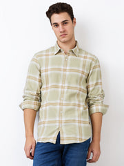 Spykar Mens Casual Shirt H/S Mshcs1Be164 Lint Green