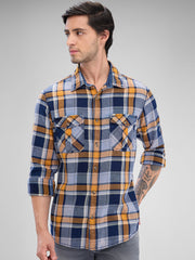 Spykar Mens Casual Shirt F/S Mshcs2Bd034 Dkmustardyelow