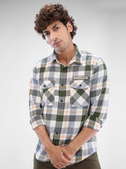 Spykar Mens Casual Shirt F/S Mshcs2Bd149 Rifle Green