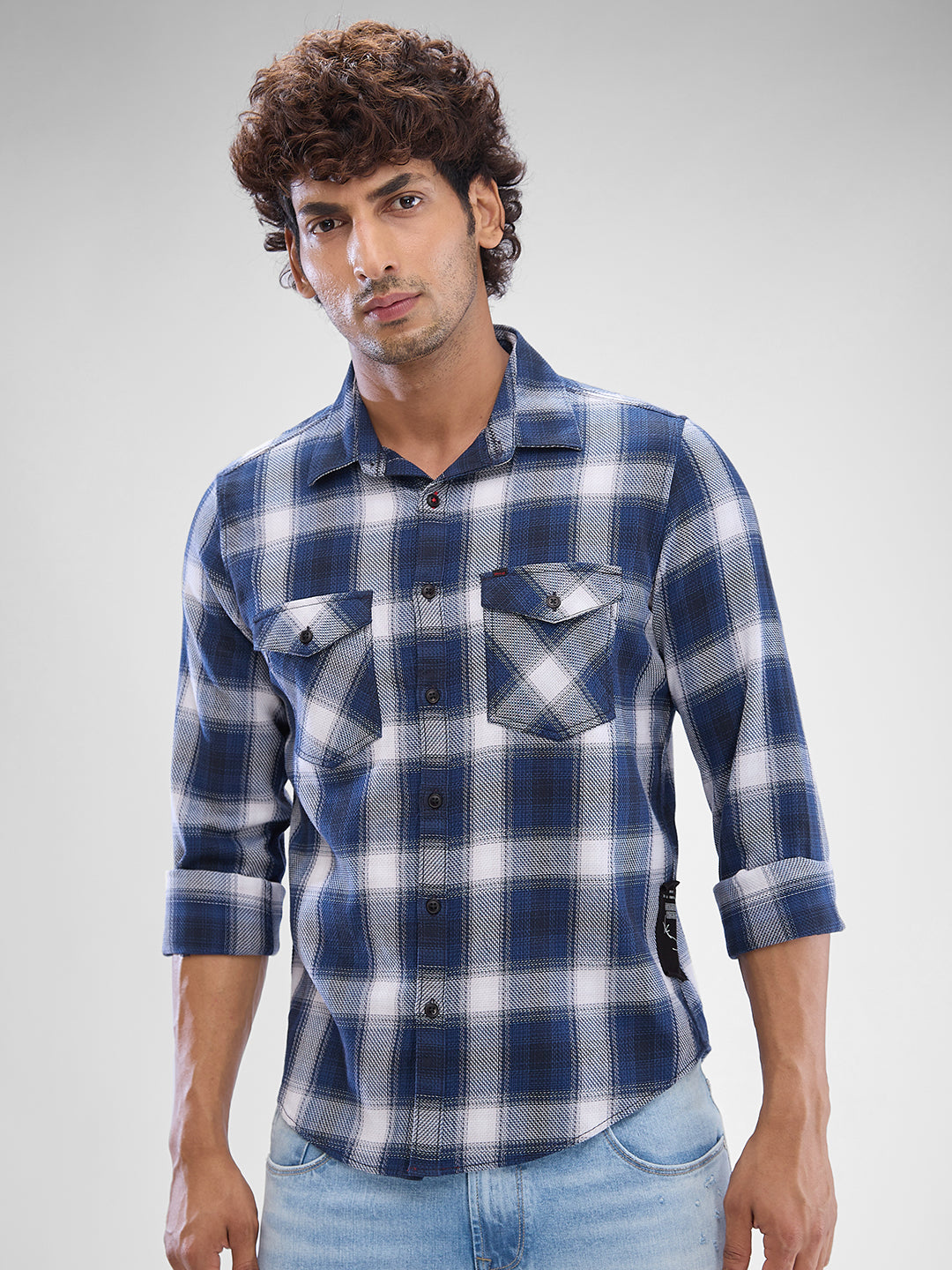Spykar Mens Casual Shirt F/S Mshcs2Bd164 Coffee Brown