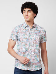 Spykar Mens Casual Shirt F/S Mshps1Bd252 Sage Green