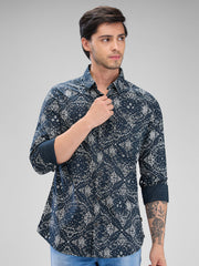 Spykar Mens Casual Shirt F/S Mshps2Bd204 Black
