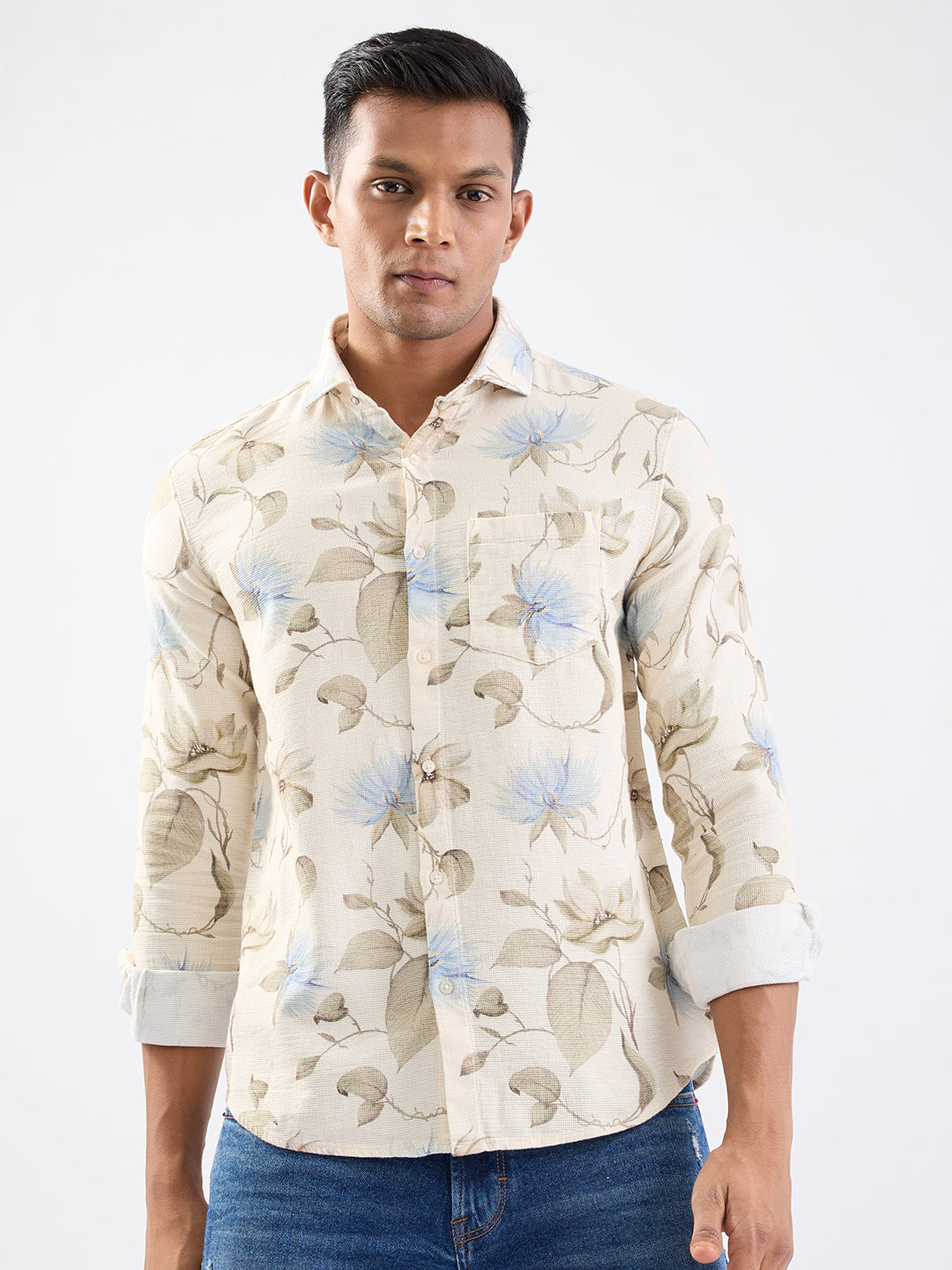 SPYKAR MENS CASUAL SHIRT F/S MSHPS2BE059 ECRU