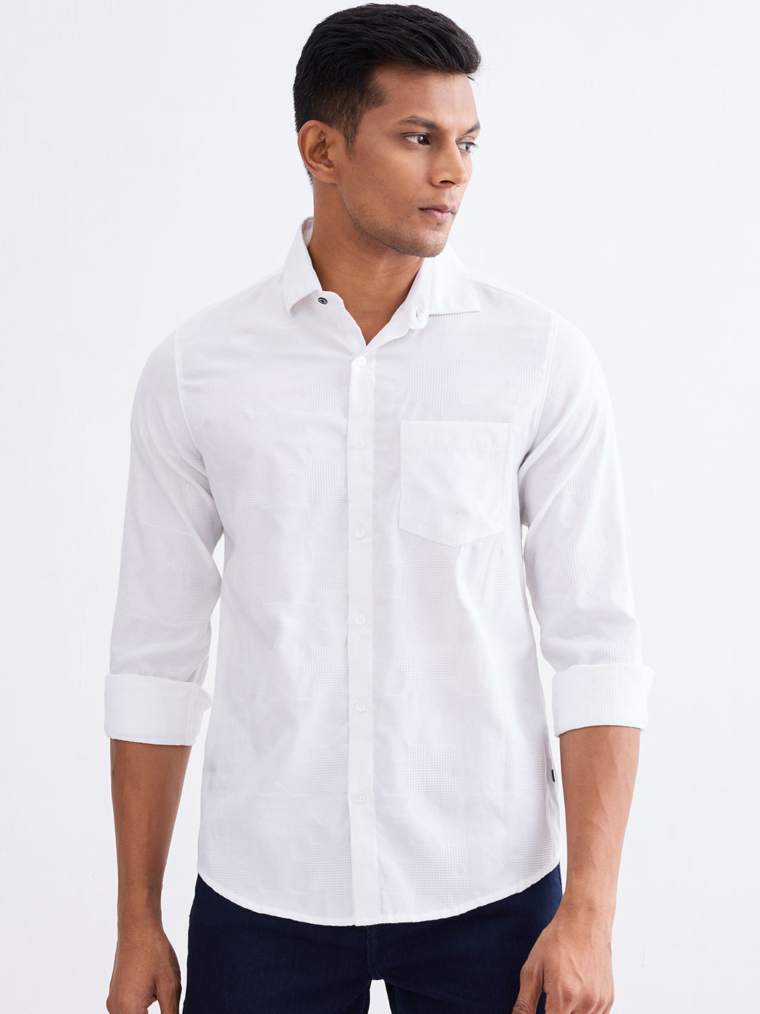 SPYKAR MENS CASUAL SHIRT F/S MSHSOS2BE147 WHITE