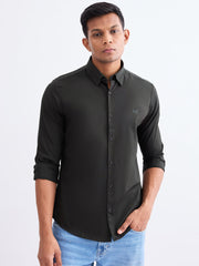 SPYKAR MENS CASUAL SHIRT F/S MSHSOS2BE275 BOTANICAL GRN