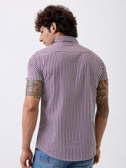 Spykar Mens Casual Shirt F/S Mshst1Bc193 Wine Red
