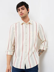 Spykar Mens Casual Shirt F/S Mshst1Be106 Off White