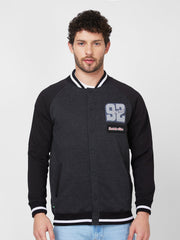 Spykar Mens Sweat Shirt F/S Msshev2Bc056 Anthra Melange