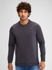 Spykar Mens Sweat Shirt F/S Msshw2Bd024 Slate Grey