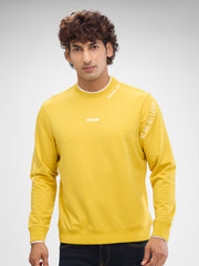 Spykar Mens Sweat Shirt F/S Msshw2Bd067 Sulphur Yellow