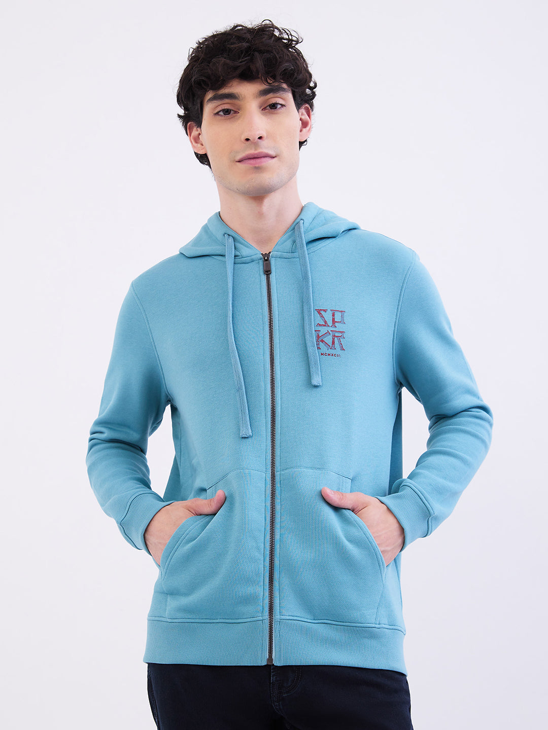 SPYKAR MENS SWEAT SHIRT F/S MSSHW2BE032 CAMEO BLUE