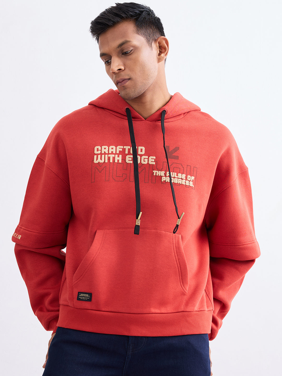 SPYKAR MENS SWEAT SHIRT F/S MSSHW2BE049 BRICK RED