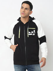 Men Hooded Full Sleeves Black Sweatshirts