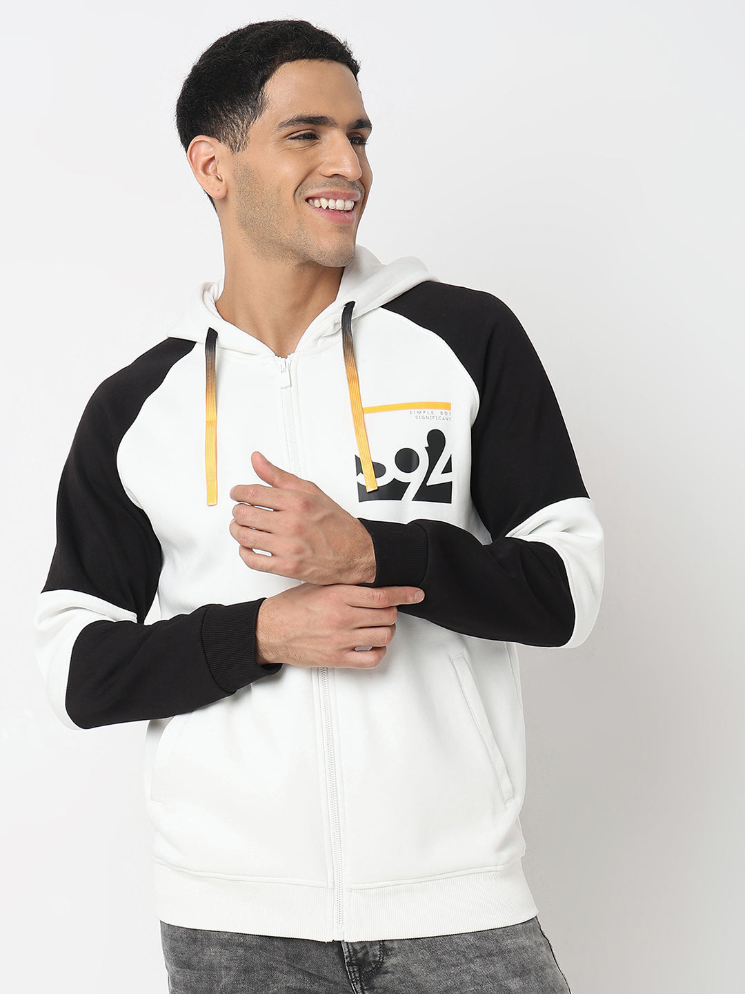 Spykar Mens Sweat Shirt F/S Msslgt2Bc018 White