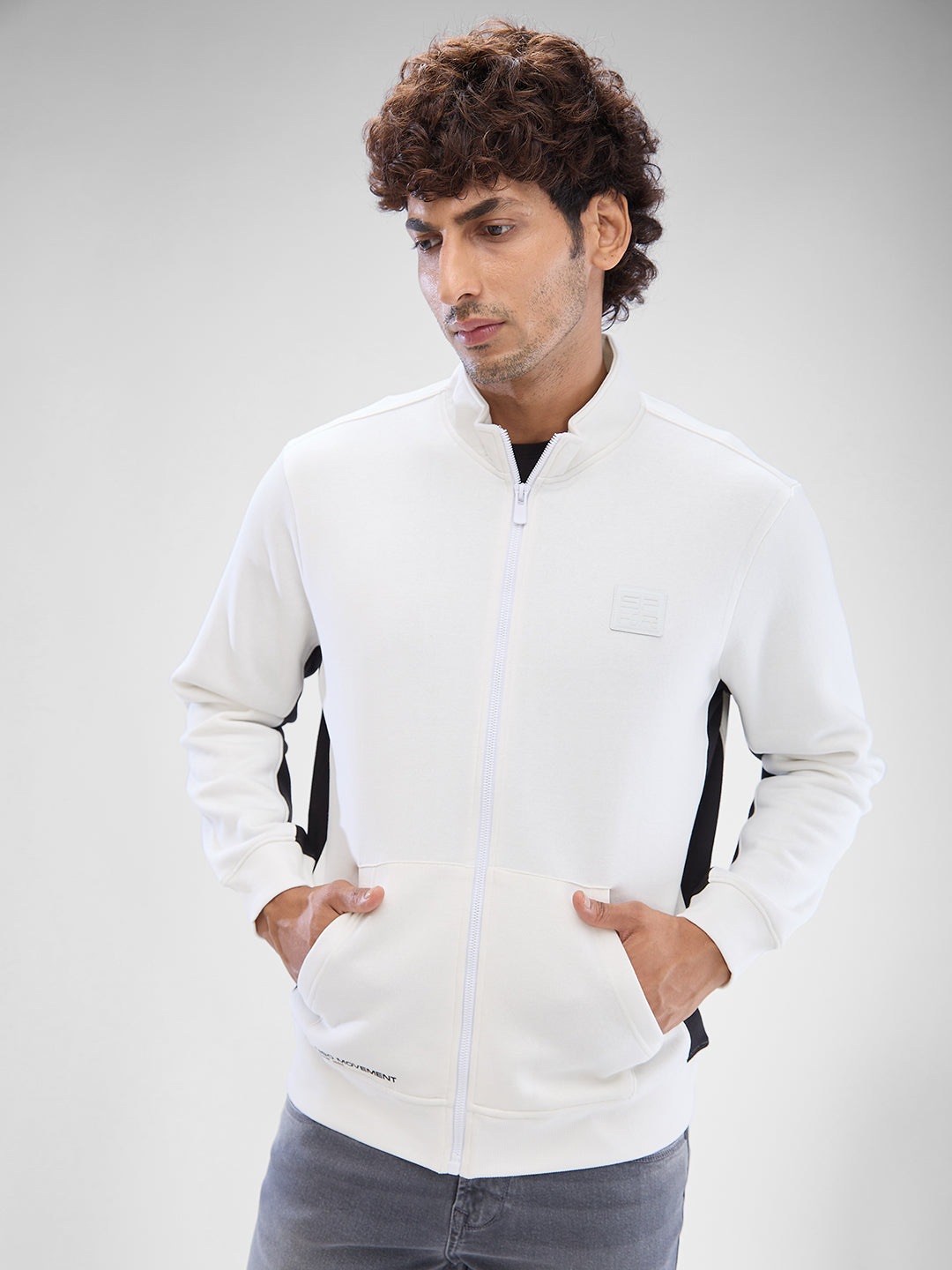 Spykar Mens Sweat Shirt F/S Msslw2Bd037 White