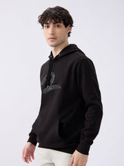 Spykar Mens Sweat Shirt F/S Msslw2Bd069 Black