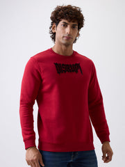 Spykar Mens Sweat Shirt F/S Msslw2Bd078 Deep Red