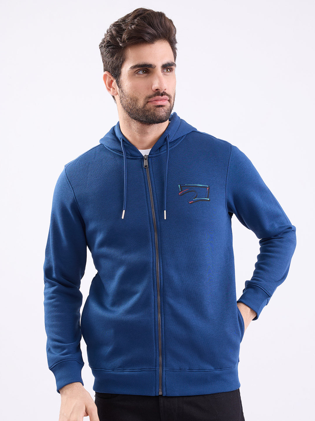SPYKAR MENS SWEAT SHIRT F/S MSSLW2BE023 INDIGO BLUE