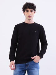 SPYKAR MENS SWEAT SHIRT F/S MSSLW2BE040 BLACK