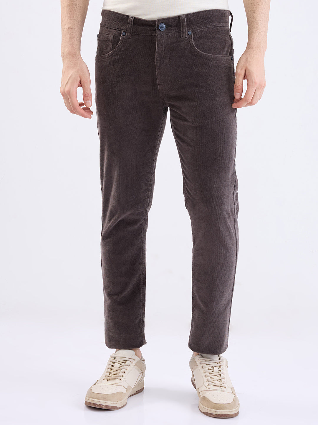 SPYKAR MENS CASUAL TROUSER MTR5P2BE012 CHARCOAL GREY