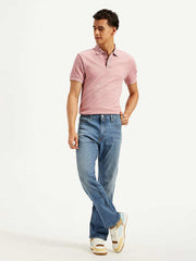 Levis men's jeans in classic blue denim with a straight-leg fit, visible front pockets and belt loops.
