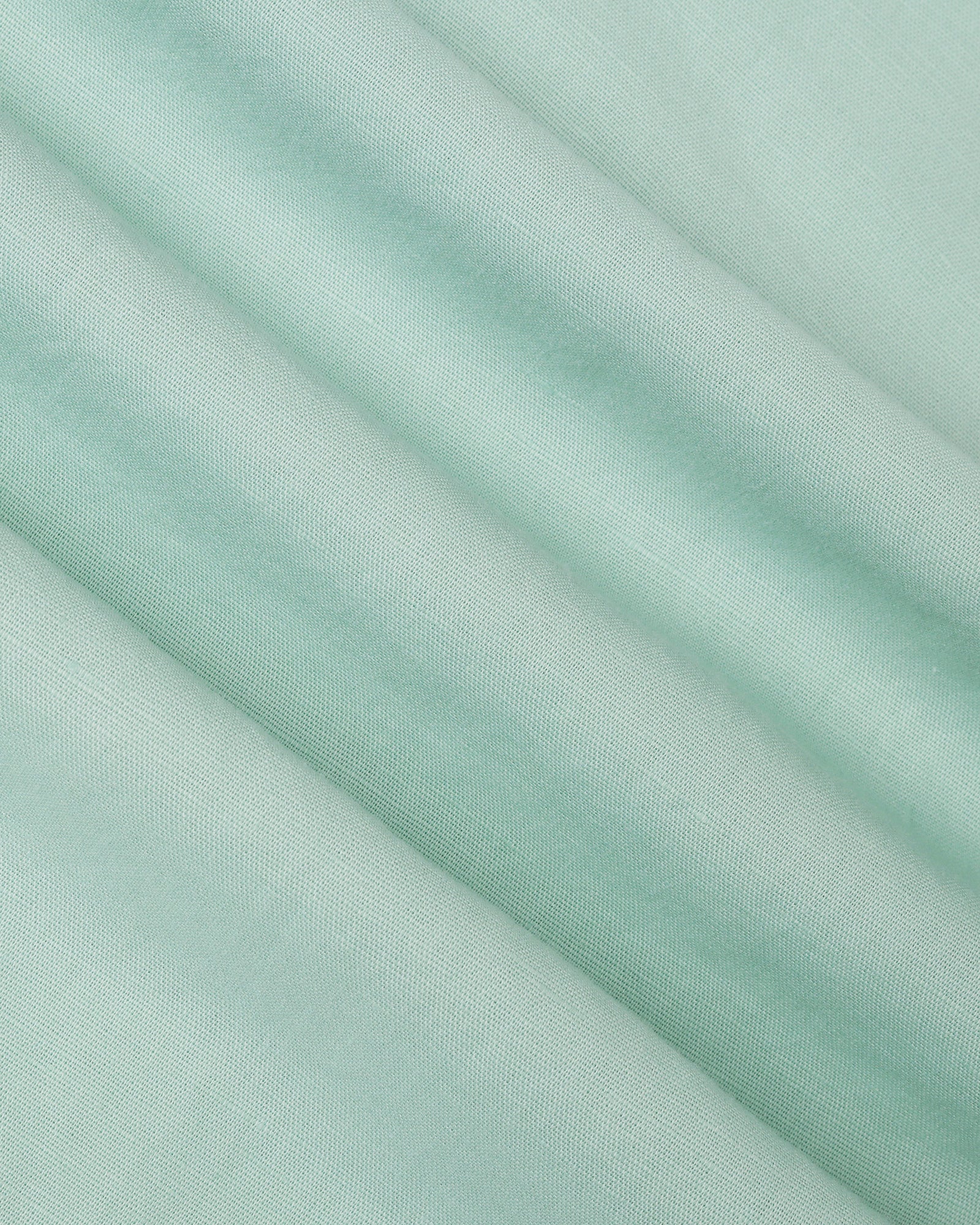 Mint Half Sleeve Linen Solid Shirt - Cleo