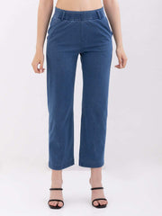 Spykar Ladies Western Pajama Wktp2Be019 Mid Blue