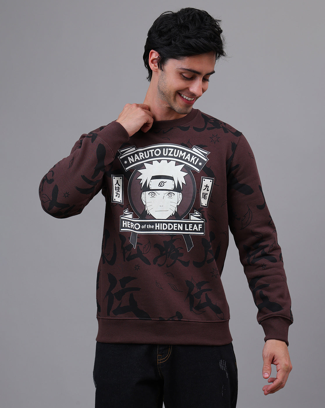 Naruto Printed Regular Fit Sweatshirt For Men