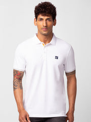 Spykar Mens T-Shirt H/S Mptfp1Bc155 White
