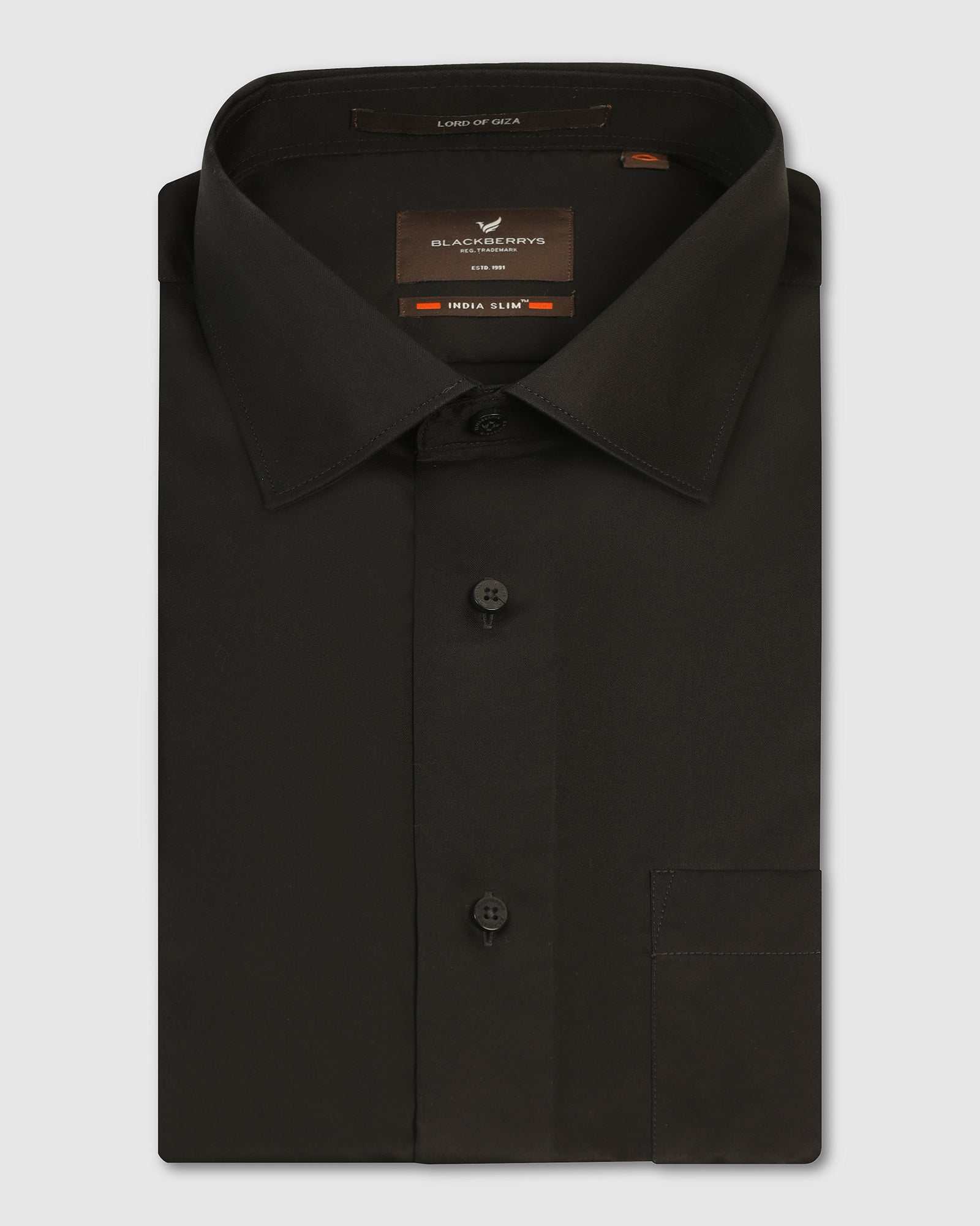 Blackberry Mens Formal Shirt F/S Nl-Lg-So-Dawn Black