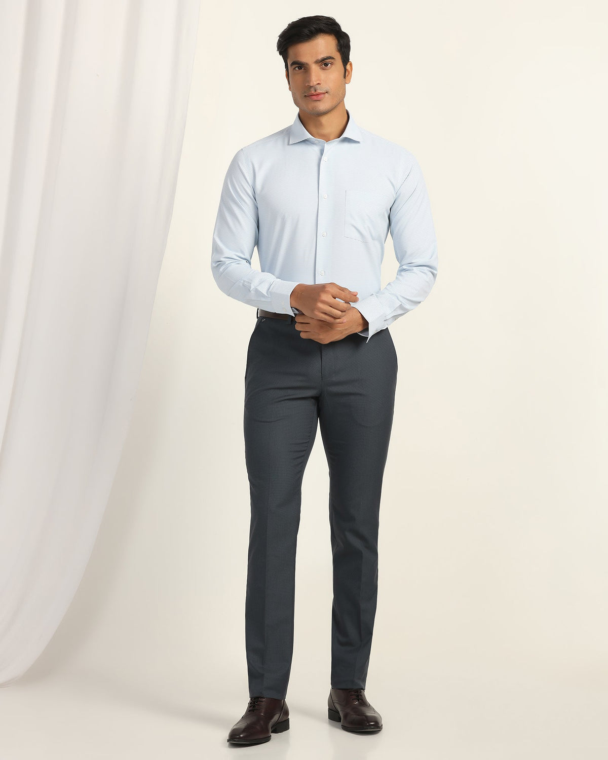 BLACKBERRY MENS FORMAL SHIRT F/S BP-NI-DO-WISE + AQUA