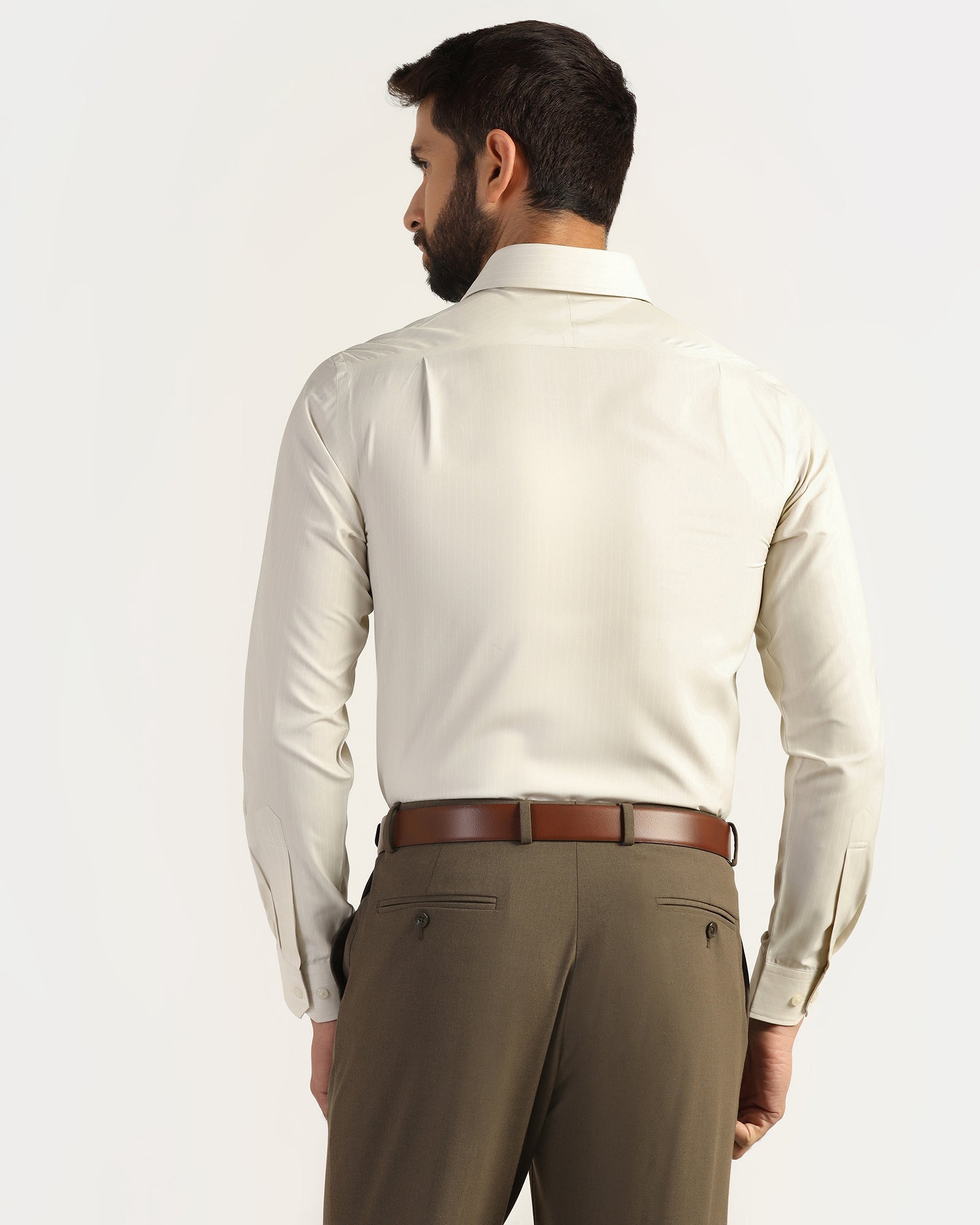 Blackberry Mens Formal Shirt F/S Bp-Ni-St-Wagon + Beige - Goyalsons ShopMax