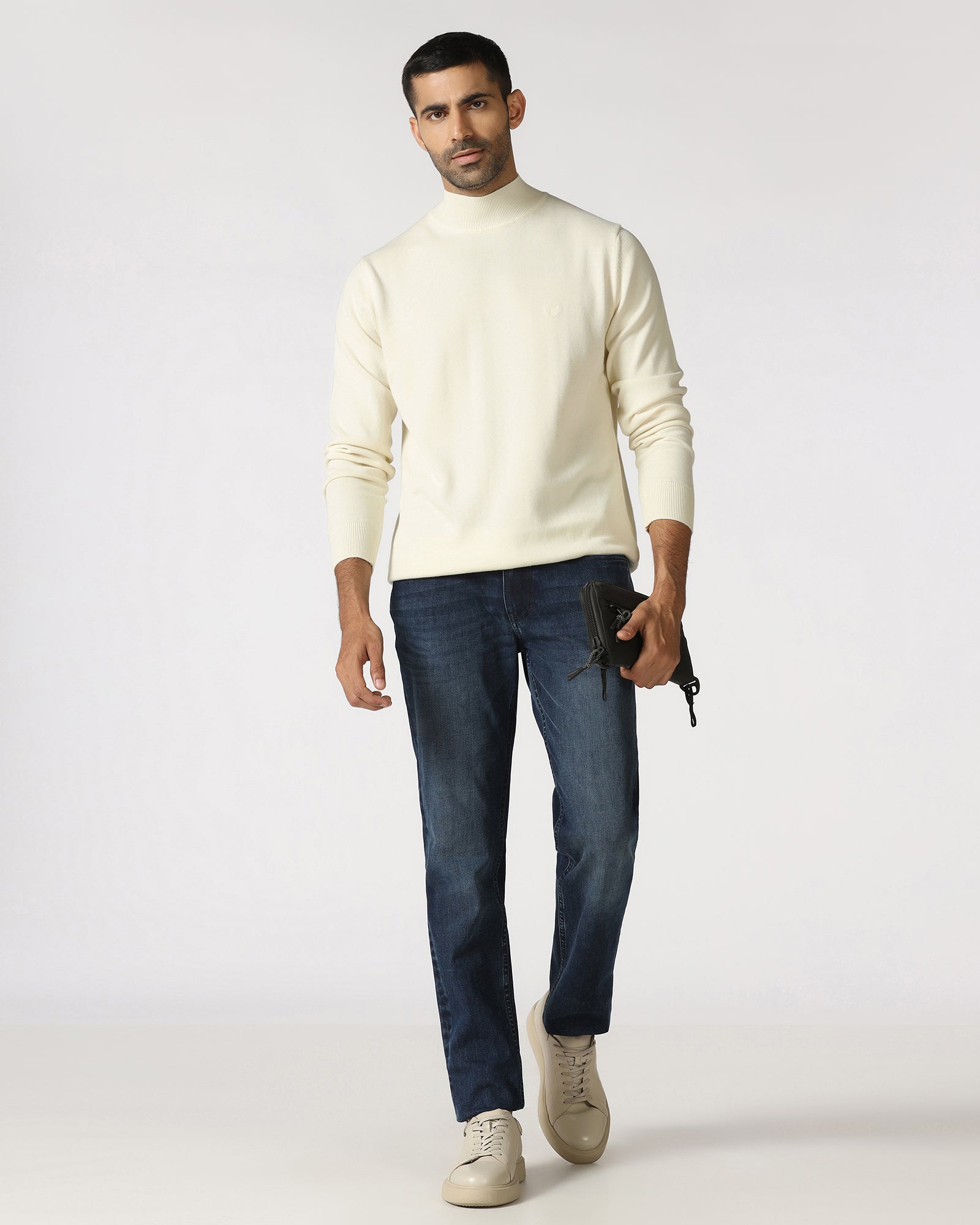 Blackberry Mens Pullover En-Ss-Pop Off White
