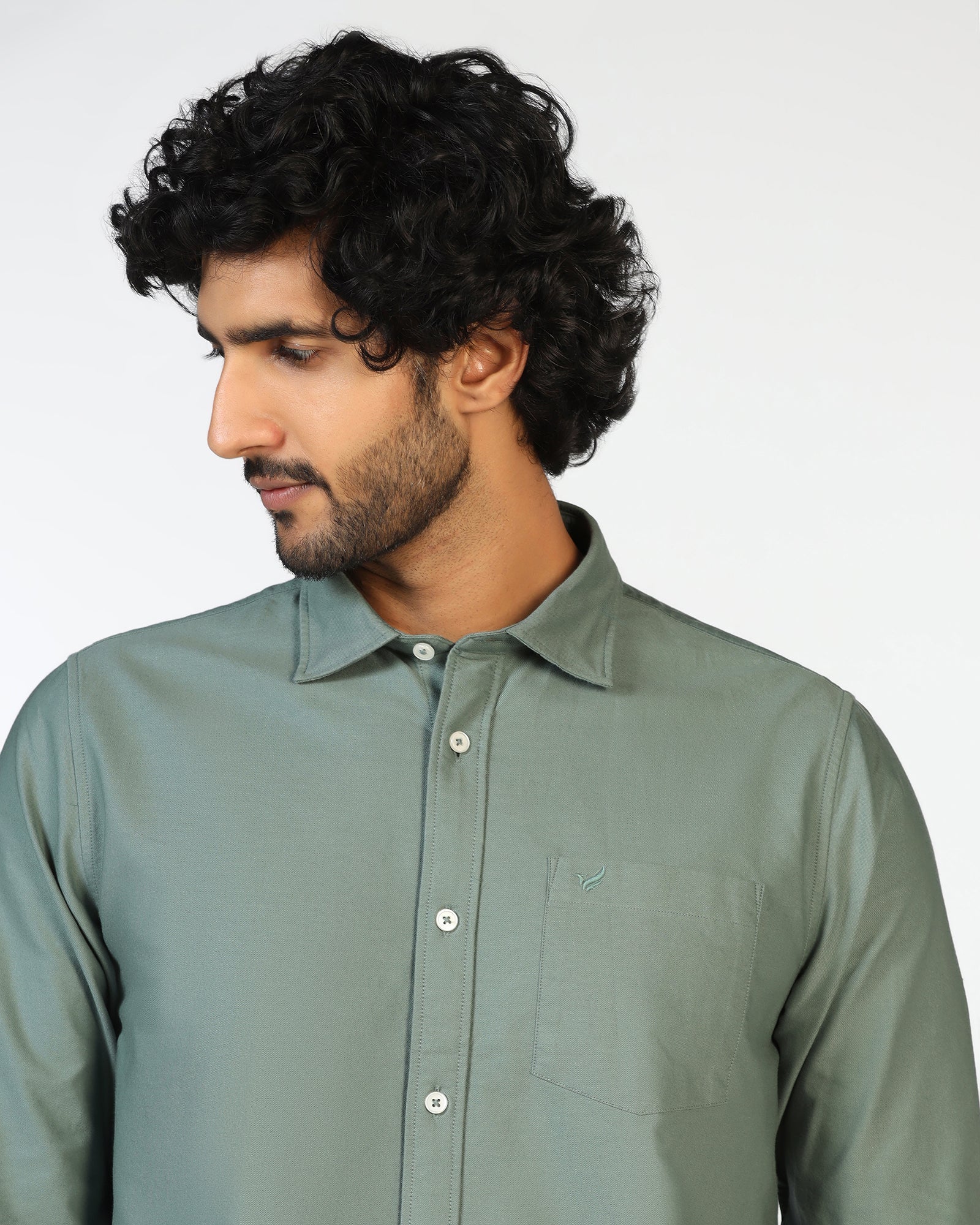 Blackberry Mens Casual Shirt F/S Es-Wm-So-Solly Olive