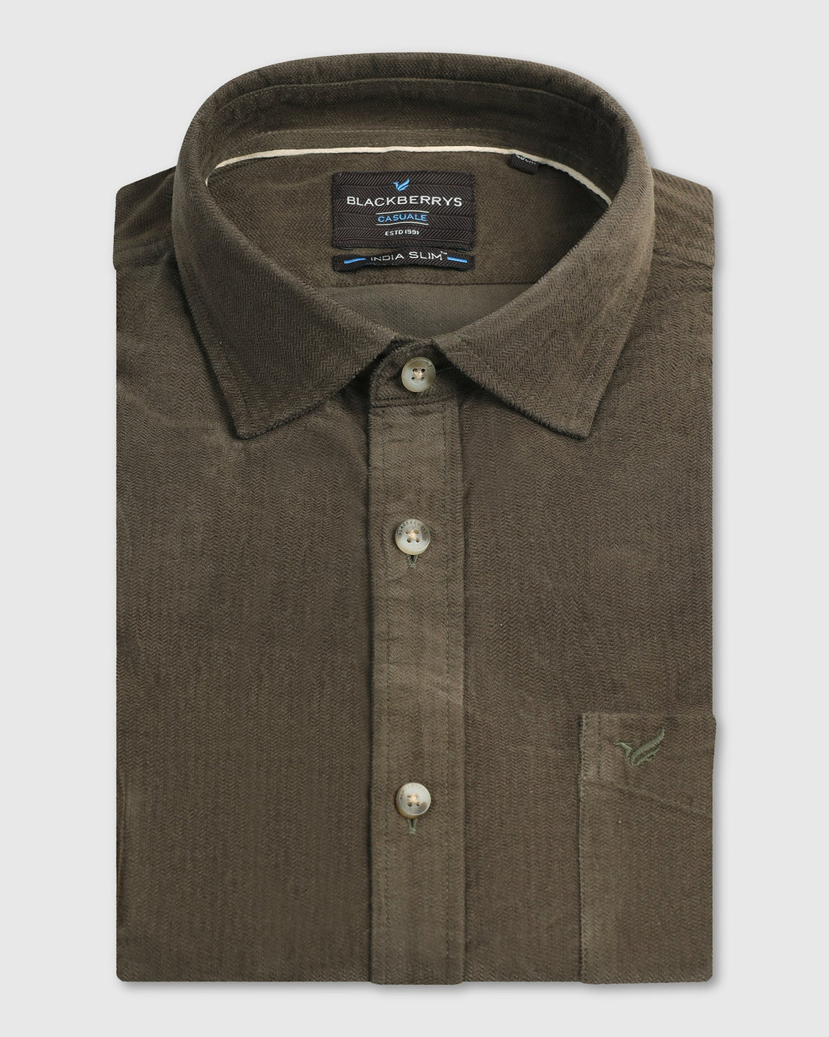 Blackberry Mens Casual Shirt F/S Es-Um-So-Tevez Olive