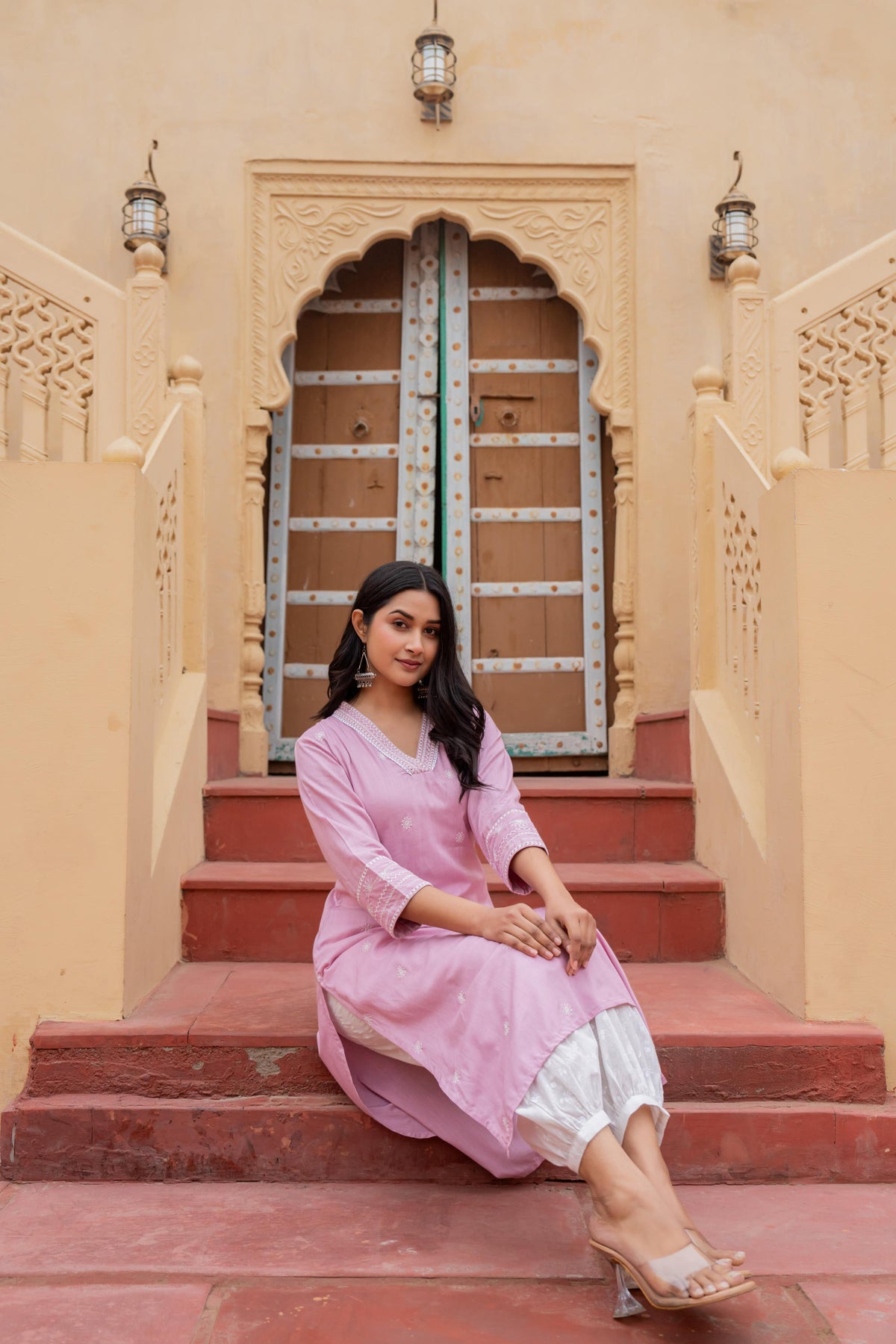 Juniper Ladies Western Kurti 2Pcs Set P1344Pink Pink