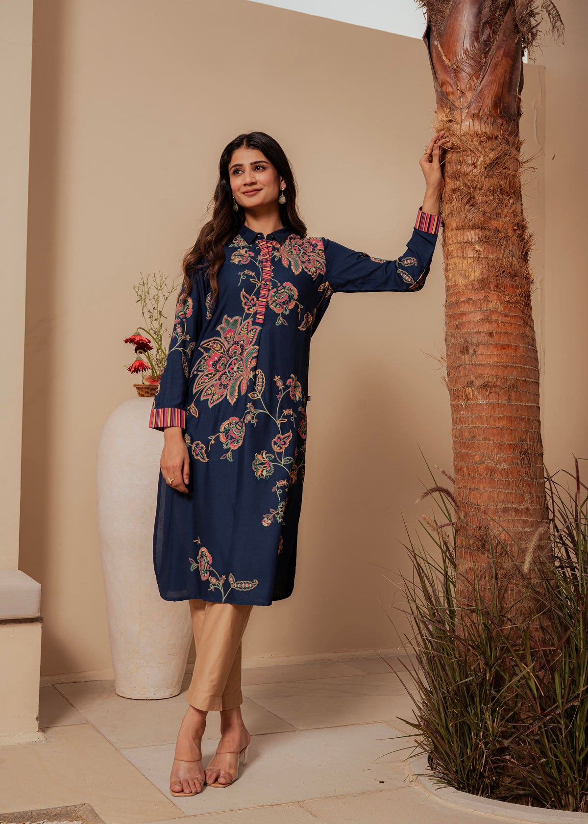JUNIPER LADIES WESTERN KURTI 1PCS P1410MIDNIGHTBLUE MIDNIGHTBLUE