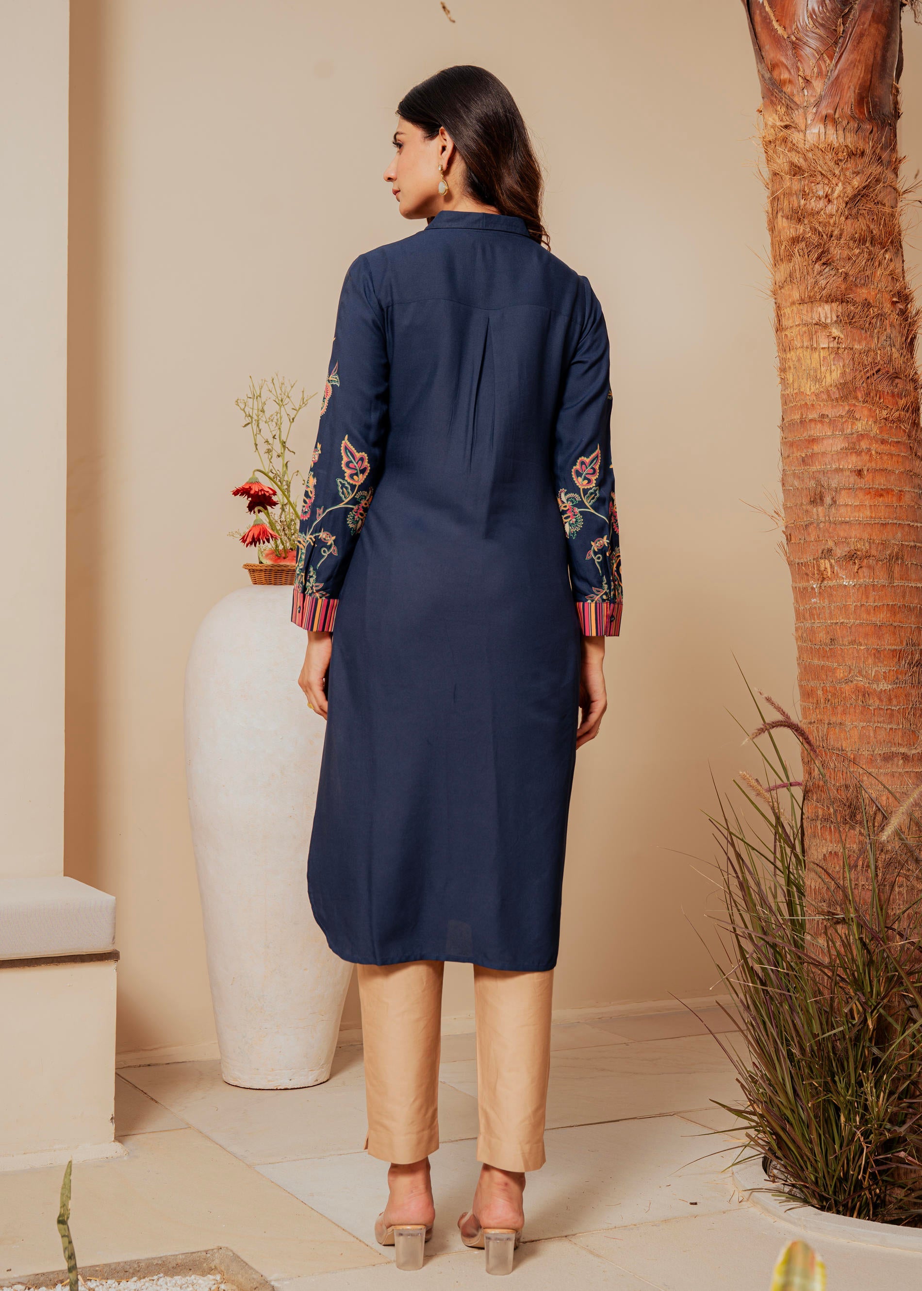 JUNIPER LADIES WESTERN KURTI 1PCS P1410MIDNIGHTBLUE MIDNIGHTBLUE