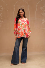 JUNIPER LADIES WESTERN TUNIC P1418MULTI MULTI