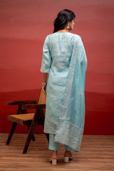 JUNIPER LADIES WESTERN KURTI 3PCS SET P1445SKYBLUE SKYBLUE
