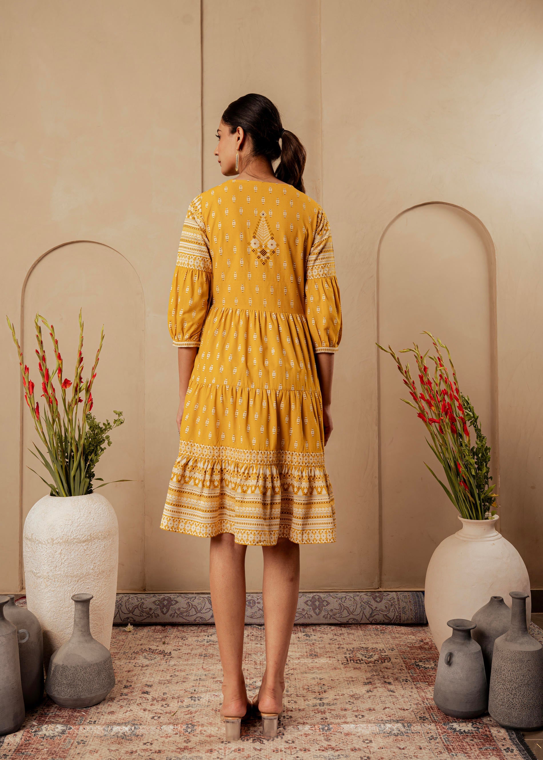 JUNIPER LADIES WESTERN MIDI P1457MUSTARD MUSTARD