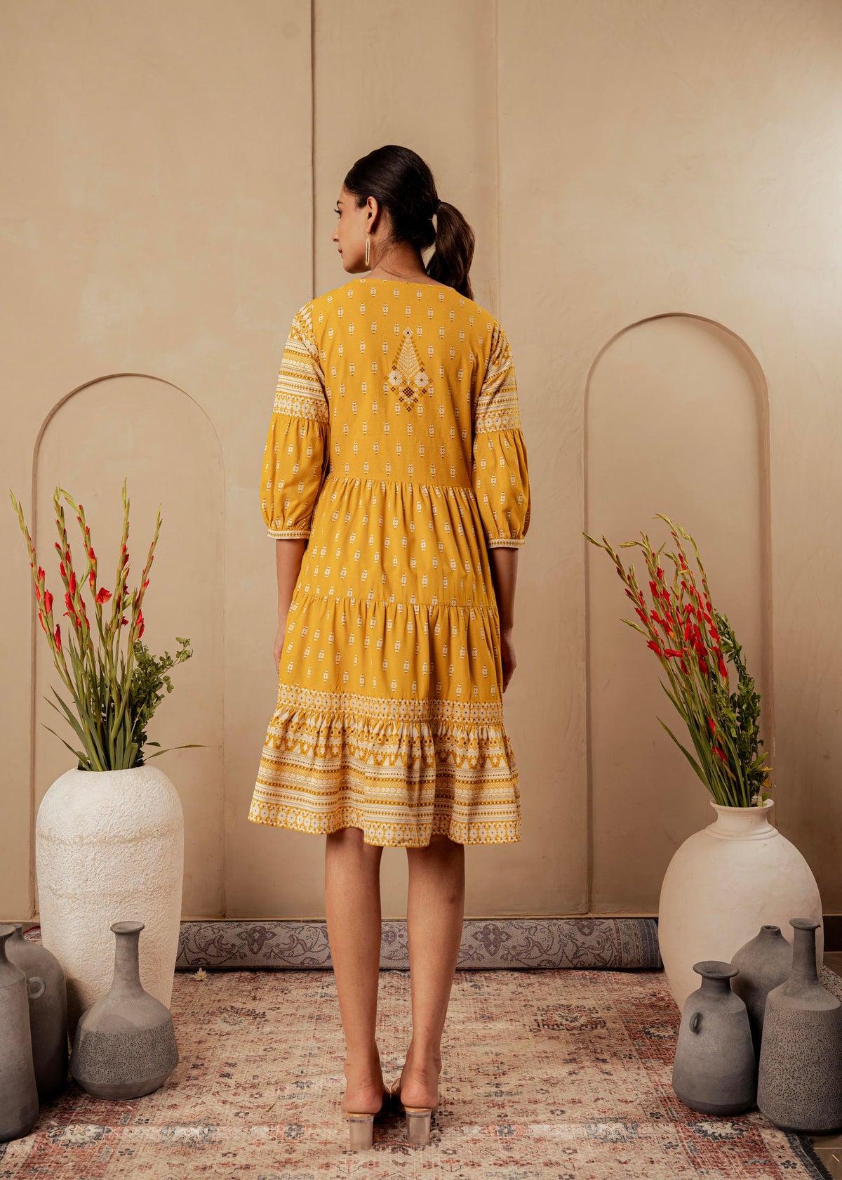 JUNIPER LADIES WESTERN MIDI P1457MUSTARD MUSTARD