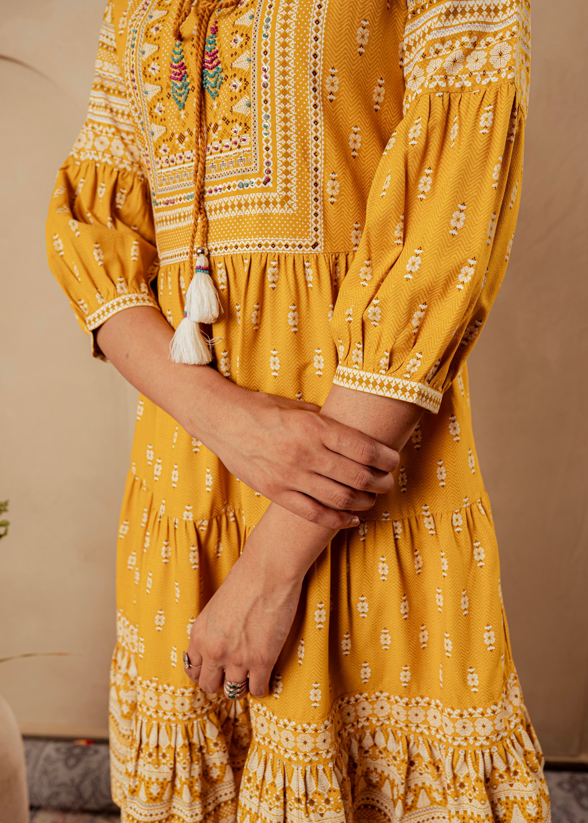 JUNIPER LADIES WESTERN MIDI P1457MUSTARD MUSTARD
