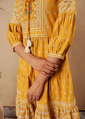 JUNIPER LADIES WESTERN MIDI P1457MUSTARD MUSTARD