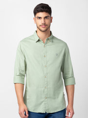 Spykar Mens Casual Shirt F/S Mshss1Bc005 Pista Green
