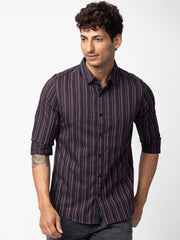Spykar Mens Casual Shirt F/S Mshst1Bc183 Wine Red