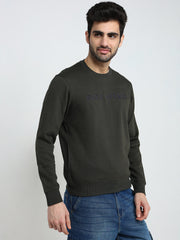 Park Avenue Mens Sweat Shirt F/S Pcar00331-N9-81F Fancy Green