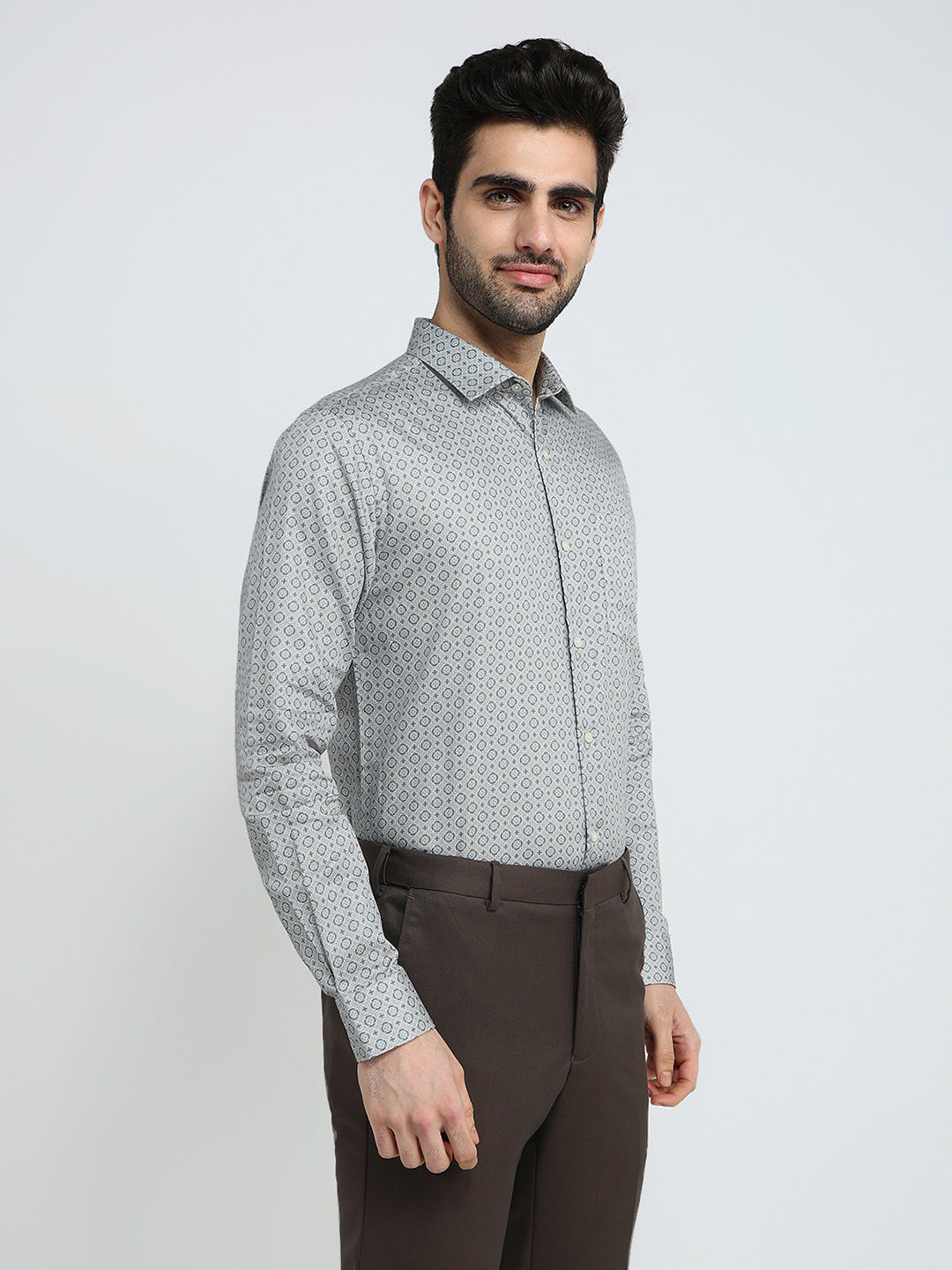 Park Avenue Mens Formal Shirt F/S Pisx00853-F5-81F Medium Fawn